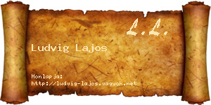 Ludvig Lajos névjegykártya